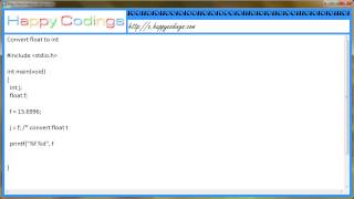 Convert float to int c code example