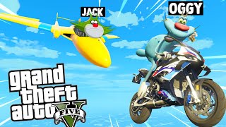 OGGY AND JACK TRIED DANGER SNAKE RACE CHALLENGE (GTA 5 Funny Moments)