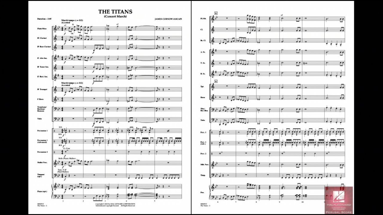 The Titans Concert March By James Curnow Youtube