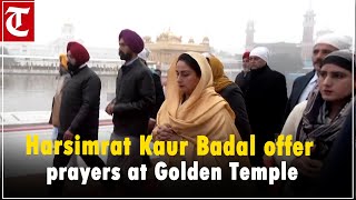 SAD MP Harsimrat Kaur Badal offer prayers at Golden Temple in Amritsar