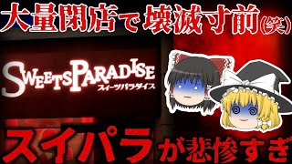 【ゆっくり解説】大量閉店が止まらない…『スイーツパラダイス』が悲惨すぎる。。。【しくじり企業】