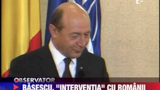 Interventia cu romanii a lui Traian Basescu 25 IANUARIE 2012