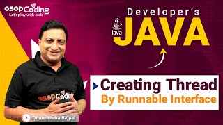 Creating Thread by Runnable Interface | Multithreading | Java for Developers | #Java #Lec77