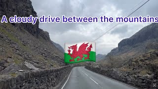 Off we go up the Llanberis Pass and join the Beddgelert to Capel Curig road on a cloudy February day