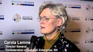 BusinessEurope Day 2016 - Reform to perform - Interview of Mrs Lemne on Schengen and TTIP