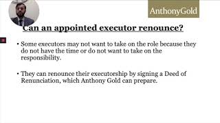 The role of Personal Representatives (PRs)
