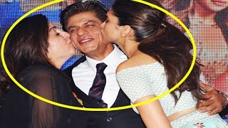 Shahrukh Khan, Deepika Padukone and Farah's KISS In PUBLIC at "Sharabi Happy New Year" Launch