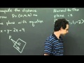 Distance of a point to a plane | MIT 18.02SC Multivariable Calculus, Fall 2010