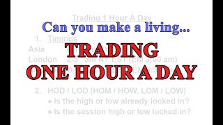CAN YOU MAKE A LIVING  - TRADING 1 HOUR A DAY?