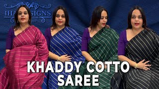 Khaddy cotton sarees collections for booking visits