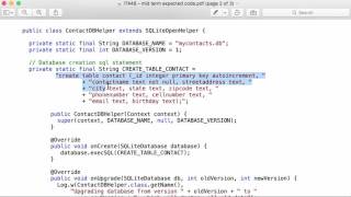 SEU IT448 Database (execSQL, rawQuery, Cursor)