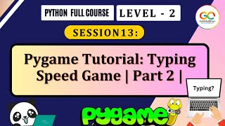 Pygame Tutorial Typing Speed Game Part 2 | Python Programming