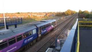 Northern Rail 142095 \u0026 142096 SHF to SCU at Thorne South 14/11/13