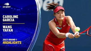 Caroline Garcia vs. Wang Yafan Highlights | 2023 US Open Round 1