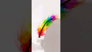 Oil pastels art || Rainbow feather #painting #art #shorts