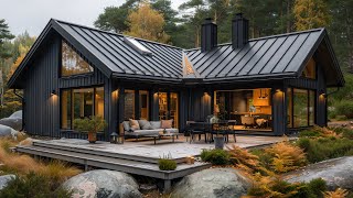 2025 Dark Exterior Home Tour Trends: With Stunning Deck \u0026 Autumnal Landscape | Outdoor Living Design