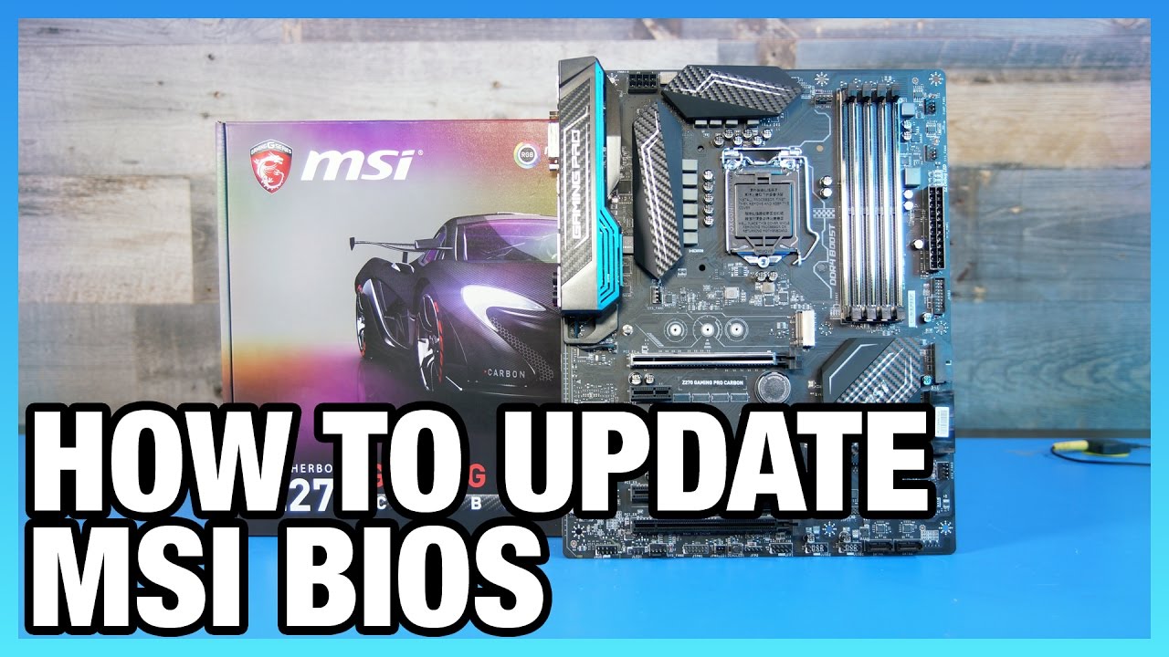 How To Update BIOS On An MSI Motherboard - YouTube