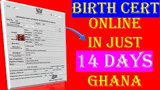 How to Apply for Birth Certificate online in Ghana (WITHIN 14 DAYS)