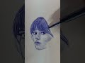 Jenna Ortega Wednesday ball point pen art .(AP ART STORY)..#jennaortega #wednesday #trending