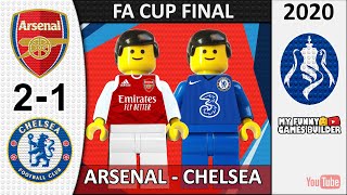 FA Cup Final 2020 • Arsenal vs Chelsea 2-1 in Lego • All Goals Highlights Lego Football