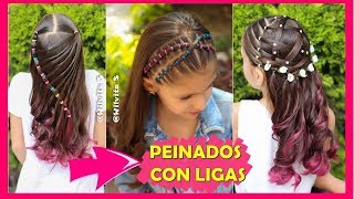 Peinado Para Niñas Con Ligas La Maya Y Trenzas Peinado Para