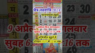 चैत्र नवरात्रि 2024 घट स्थापना मुहूर्त