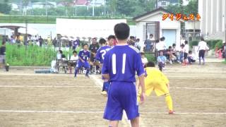 【サッカー】 H25　第５６回福島県中学校体育大会サッカー競技　郡山二vs平一（ダイジェスト準決勝）