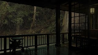 Relaxing Rain for Sleeping - Rain and Thunder Sound on Porch, Rain Porch for Deep Sleep💧