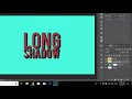 how to create long shadow in photoshop km tutorial