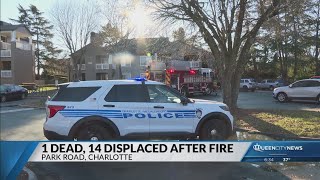 One killed, 14 displaced in south Charlotte apartment fire