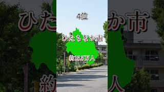 茨城県都市別人口TOP7 #地理 #地理系 #ランキング #都道府県 #市町村 #日本地理 #shorts