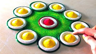 Simple Makar sankranti ❣️💛❣️rangoli using Bangles | Happy makar sankranti/Bhogi/Pongal rangoli art