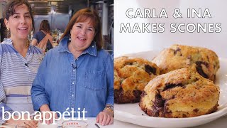 Carla and Ina Garten Make Chocolate-Pecan Scones | From the Test Kitchen | Bon A