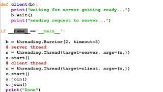 Python Barrier Class or Object
