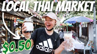 I visited a LOCAL BANGKOK STREET MARKET (Wat Arun and Wang Lang Market) 🇹🇭