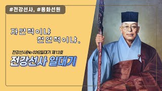 전강선사 일대기 자연적이냐 천연적이냐. 제13호