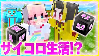 男女で禁断のサイコロ生活をするマインクラフト🤣【まいくら / マインクラフト】