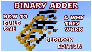 How to build a binary adder: bedrock edition