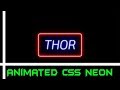Css Animation | Neon text flickering animation | cool css effects 2019