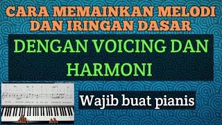 Cara Memainkan melodi lagu dengan iringan secara Harmoni dan pemula wajib pelajari #alfonsopiano