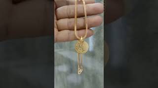 Forming Lakshmi coin pendant with short chainRs.699 contact 7358802 104 #goldpendant