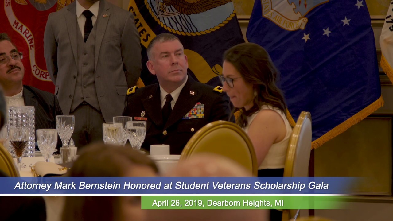 Mark Bernstein Honored At Student Veterans Scholarship Gala Youtube