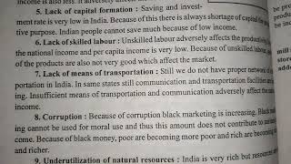 causes of low National income in India