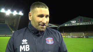 Mark Birch with FA Youth Cup post-match reaction