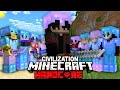 100 Players Simulate A DEADLY Civilization In Minecraft