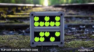POSTNET CODE - Flip Dot Clock