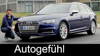 Audi S4 Avant FULL REVIEW test driven V6 354 hp + Autobahn acceleration new neu 2017