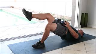 Weighted Single Leg Glute Bridge