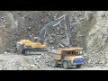 Обвал в карьере Экскаватор volvo ec480 и БЕЛАЗ 7540