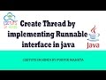 Create Thread by implementing Runnable interface in java in hindi